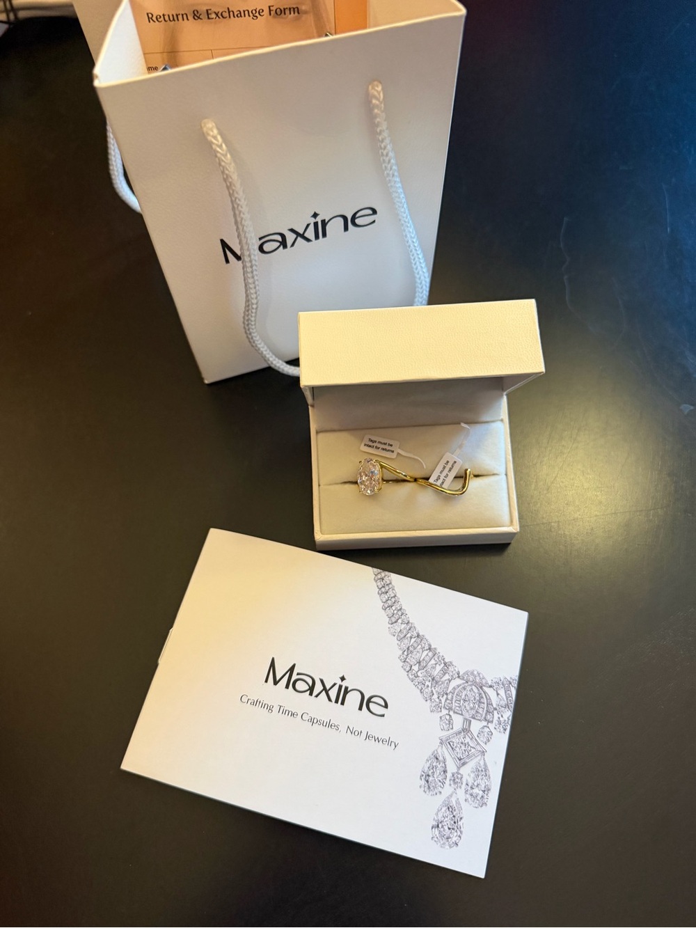 Gold and Moissinte wedding set!